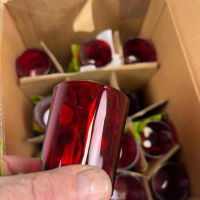 About 40 RED Votive Candle Holders