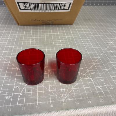 About 40 RED Votive Candle Holders