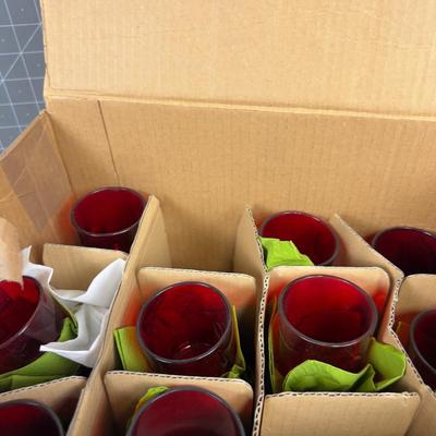 About 40 RED Votive Candle Holders