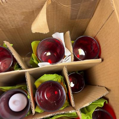 About 40 RED Votive Candle Holders