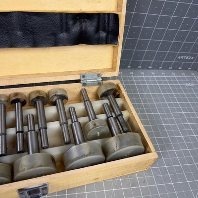 Forstener BIT Set in Wood Dovetailed Box