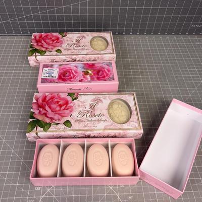 4 Boxes of Lovely Scented Rose SOAP 