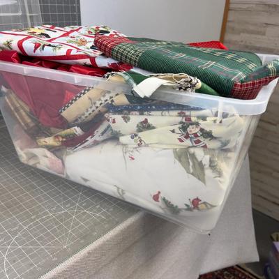 Tub of Holiday Quilt Makings