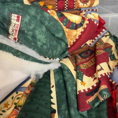 Tub of Holiday Quilt Makings