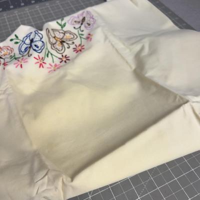 Hand Embroidered Butterfly Pillow Cases