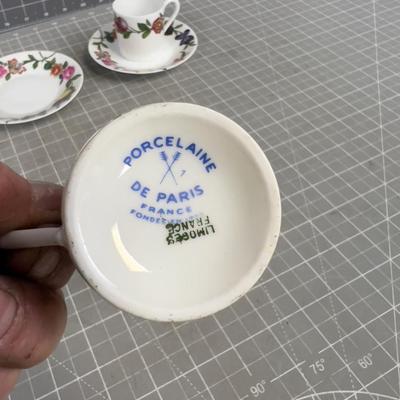 Demitasse Limoges Cups and Plate (2) 