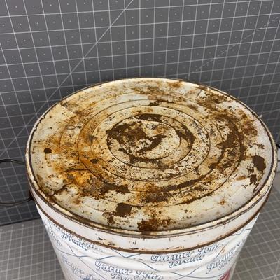 Antique Lard Can with Lid