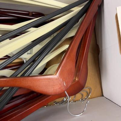 Box of Wood Hangers