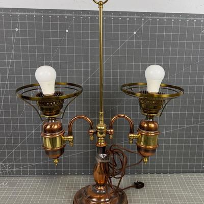 Brass and Copper Lamp NO Glass Shade