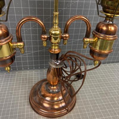 Brass and Copper Lamp NO Glass Shade