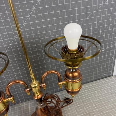 Brass and Copper Lamp NO Glass Shade