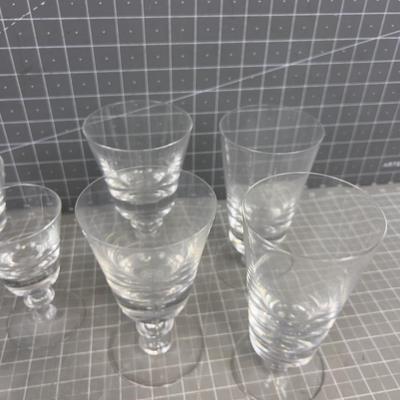 Partial Set of FINE Goblets, Pilsner, Sherbets 
