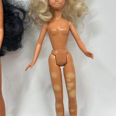 Barbie Lot - 2 Mattel dolls - Brunette Barbie marked 1992 and Teenage Barbie? marked 1987
