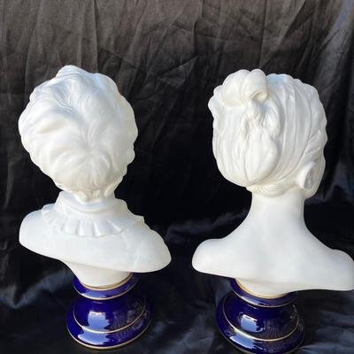 Lot 1 Limoges Boy & Girl busts