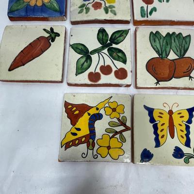 Sale Photo Thumbnail #465: 13 tiles in fair to good condition, some have a little crazing.