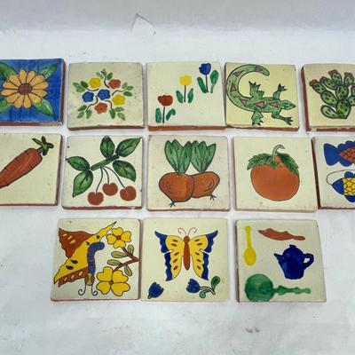 Sale Photo Thumbnail #463: 13 tiles in fair to good condition, some have a little crazing.