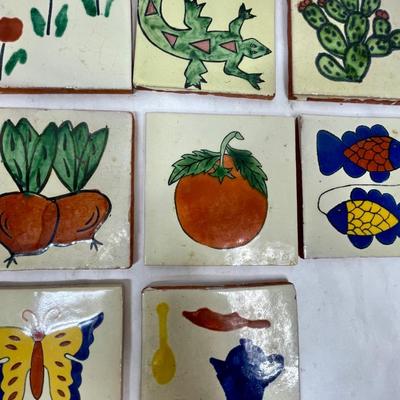 Hand Painted Square Clay Ceramic Tile made in Mexico