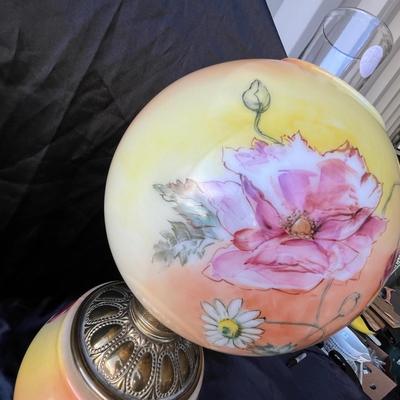 Lot 5 Gone With the Wind Lamp Poppies