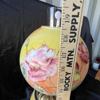 Lot 5 Gone With the Wind Lamp Poppies