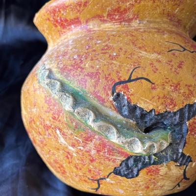 Lot 6 Mexcian pottery wall sconce