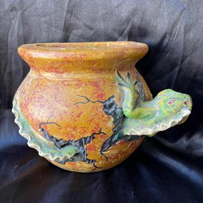 Lot 6 Mexcian pottery wall sconce
