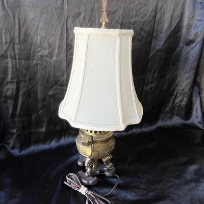 Lot 9 Vintage Brass Oriental Lamp
