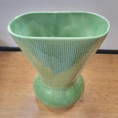 Mid-Century Shawnee Green Vase 9.5"