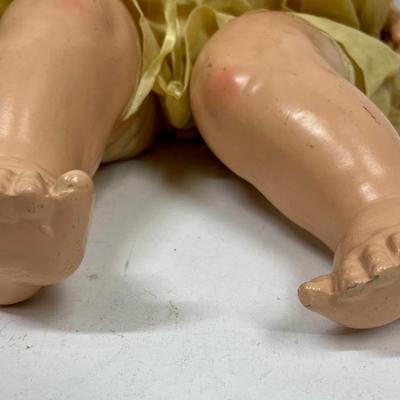 Antique 1930's Baby Doll Composition Sleepy Eyes Open Mouth