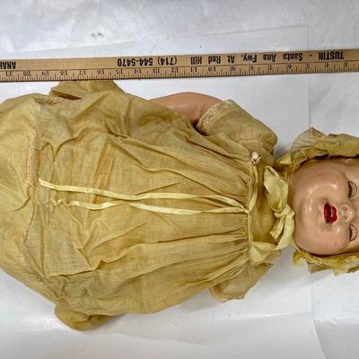 Antique 1930's Baby Doll Composition Sleepy Eyes Open Mouth