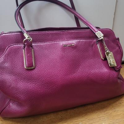 COACH Satchel Handbag Fuchsia