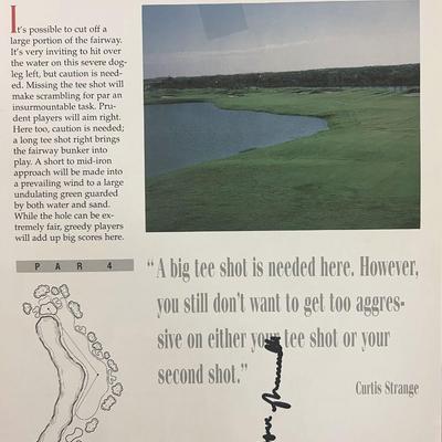 Professional golfer Dave Rummells signed magazine page