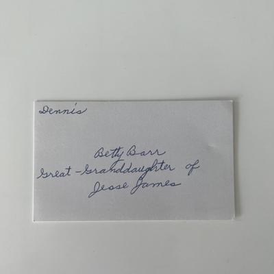 Betty Barr original signature