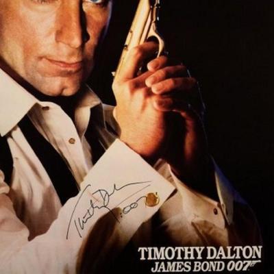 James Bond in License to Kill signed movie poster