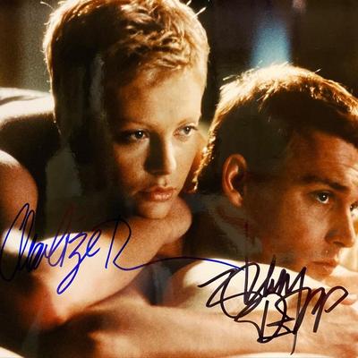 The Astronaut's Wife Johnny Depp and Charlize Theron signed movie photo