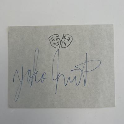 Japanese ballerina Yoko Morishita original signature