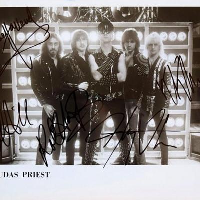 Judas Priest signed promo photo