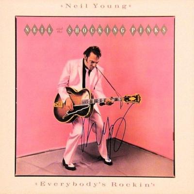 Neil Young signed Everybody's Rockin album