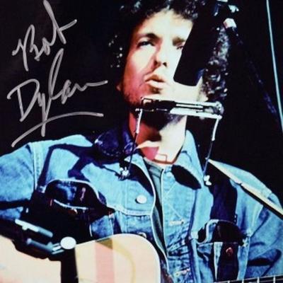 Bob Dylan signed promo photo