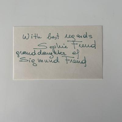 Sophie Freud original signature