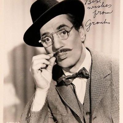 Groucho Marx signed movie still photo