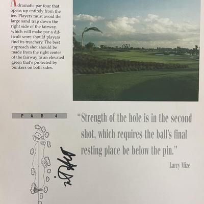 Professional golfer Mike Hulbert signed magazine page