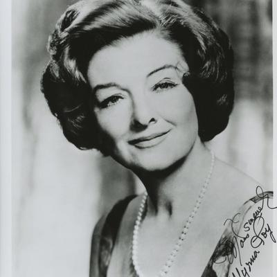 Myrna Loy signed "The Elevator" photo
