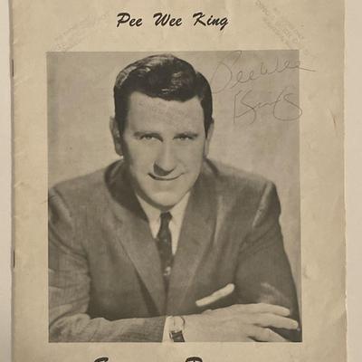 Pee Wee King signed souvenir program