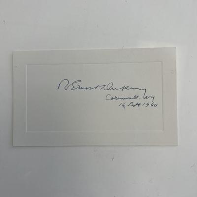 R. Ernest Duprey original signature