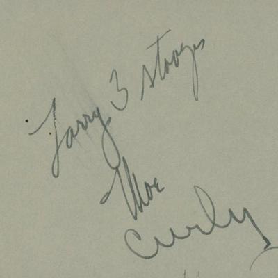 Three Stooges original signatures. GFA Authenticated