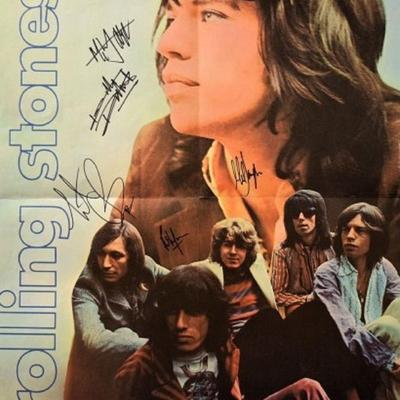The Rolling Stones signed insert poster