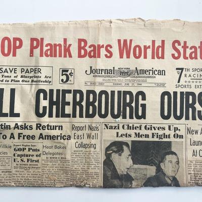 WWII 1944 New York Journal-American newspaper