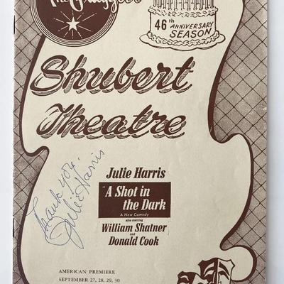 Shot in the Dark Julie Harris signed program