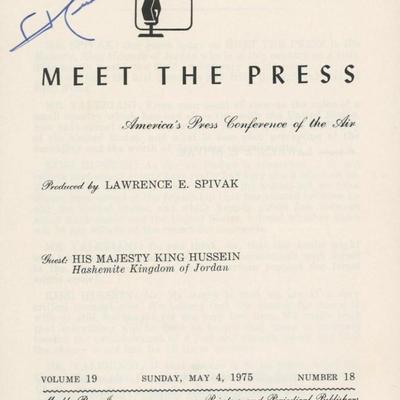King Hussein signed personal letter