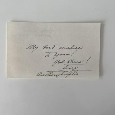 Actor Anthony Dexter original signature